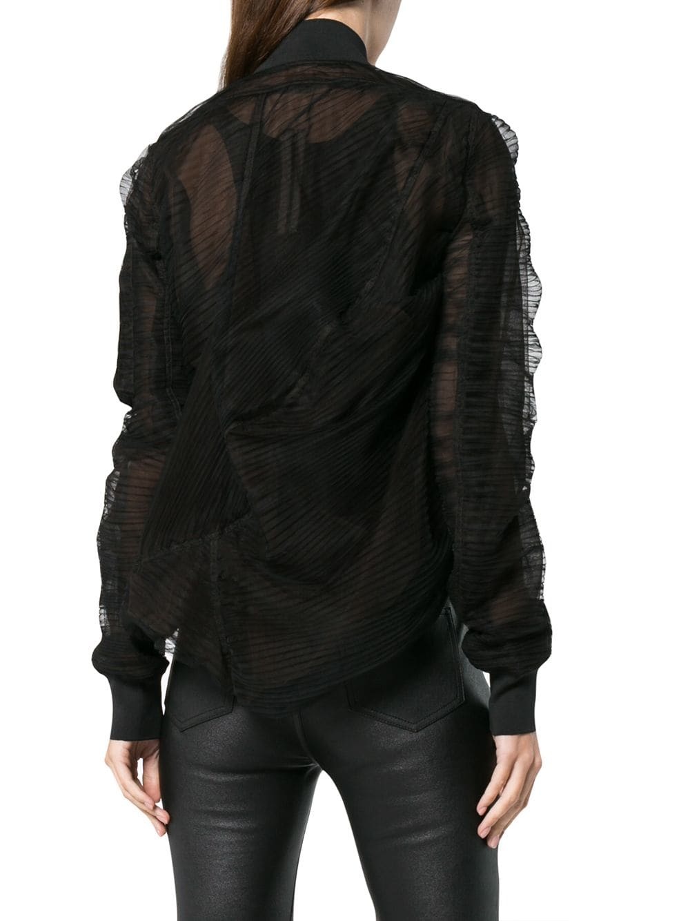 Rick Owens Silk Organza Bomber Jacket, $726 | farfetch.com | Lookastic