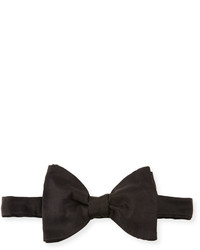Lanvin Silk Grosgrain Bow Tie Black