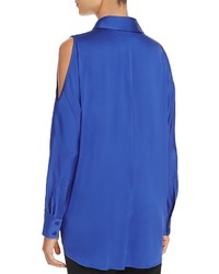 DKNY Cold Shoulder Silk Blouse 100%
