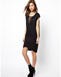 2nd Day Orianne Dress With Sheer Insert Black