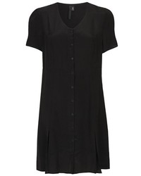 Topshop Boutique Button Front Silk Dress