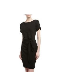 Diane von Furstenberg Leron Asymmetric Silk Dress Black