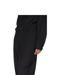 Valentino Black Satin Adjustable Trousers