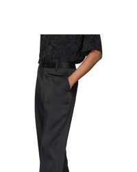 Versace Black Satin Trousers