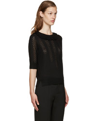 Marc Jacobs Black Knit Ruffle Sweater