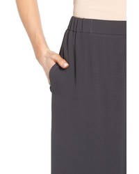 Eileen Fisher Silk Georgette Wide Leg Crop Pants