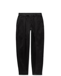 Monitaly Tapered Pleated Vancloth Cotton Sateen Trousers