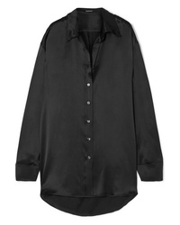 Ann Demeulemeester Oversized Silk Charmeuse Shirt