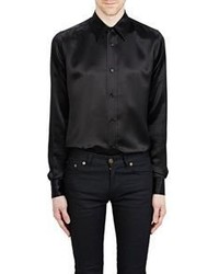 Saint Laurent Satin Shirt Black