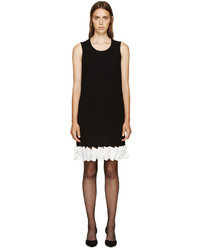 Givenchy Black And White Ruffle Crepe Dress
