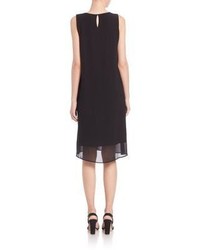 Eileen Fisher Sheer Silk Overlay Dress
