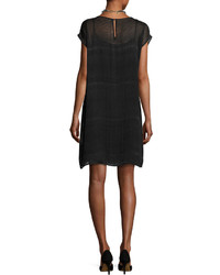 Eileen Fisher Short Sleeve Burnout Dress Petite