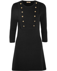 Burberry Silk Blend Jersey Mini Dress Black