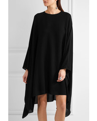 Valentino Silk Georgette Mini Dress Black