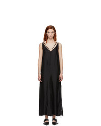Yang Li Black Silk Maxi Slip Dress