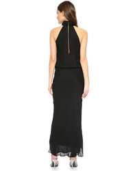 Nili Lotan Mock Neck Gown