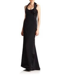 Carolina Herrera Night Collection Silk Tuxedo Gown