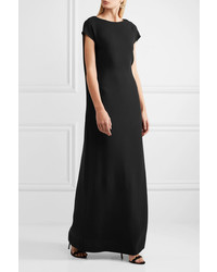 Valentino Open Back Draped Silk Cady Gown