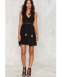 Factory Pleat The System Fit Flare Mini Dress
