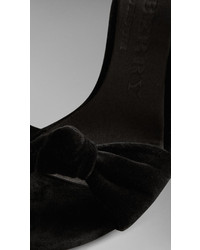 Burberry Velvet Bow Sandals