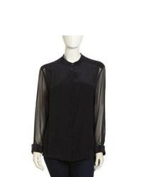 Paper Denim & Cloth Irving Silk Blouse Black