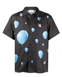 3PARADIS Balloon Motif Silk Shirt