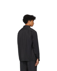 Lemaire Black Dry Silk Military Shirt