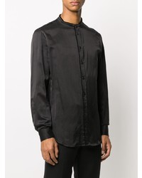 Giorgio Armani Collarless Satin Shirt