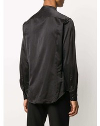 Giorgio Armani Collarless Satin Shirt