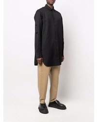 Jil Sander Long Sleeve Silk Blend Shirt