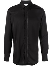 PT TORINO Satin Trim Long Sleeve Shirt