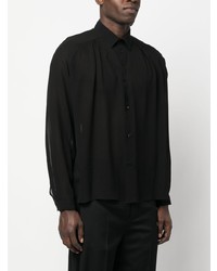 Saint Laurent Semi Sheer Long Sleeve Silk Shirt