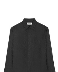 Saint Laurent Silk Patterned Jacquard Shirt