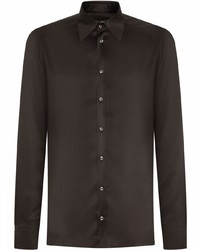 Dolce & Gabbana Silk Pointed Collar Shirt