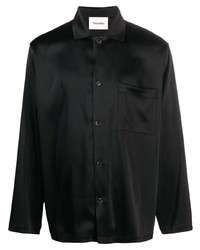 Nanushka Spread Collar Satin Shirt