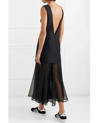 Maggie Marilyn Find Strength In Your Identity Crepe And Silk Chiffon Midi Dress