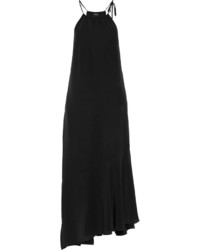 Theory Ressie Silk Crepe De Chine Maxi Dress Black