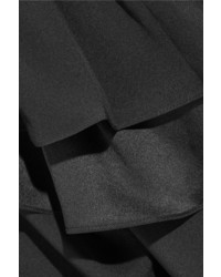 Chloé Ruffled Silk Crepe Maxi Skirt Black
