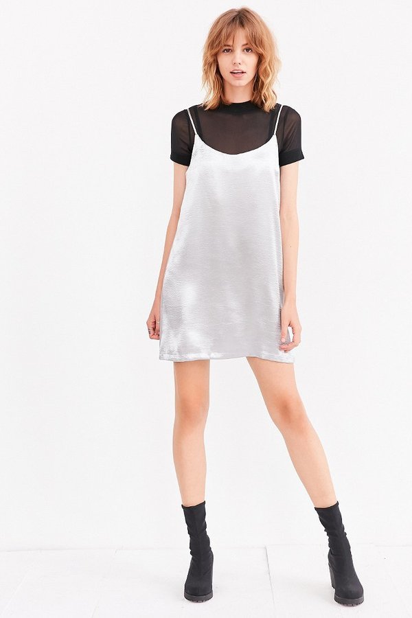Silence & Noise Silence Noise Satin Shine Mini Slip Dress, $59, Urban  Outfitters