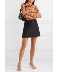 Prada Ed Silk Satin Wrap Mini Skirt