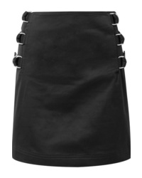 Helmut Lang Silk Med Cotton Twill Mini Skirt