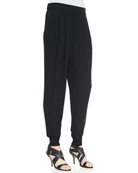 Eileen Fisher Silk Ankle Pants With Cuffs