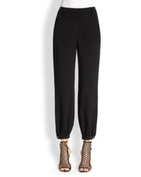 Tamara Mellon Silk Elastic Cuff Pants