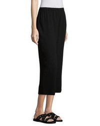 Eileen Fisher System Cropped Silk Straight Leg Pants