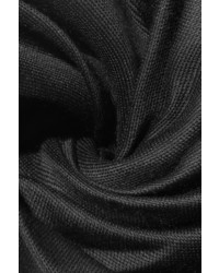 Chloé Tasseled Silk And Wool Blend Scarf Black
