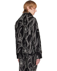 HARAGO Black Embroidered Jacket