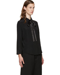 Marc Jacobs Black Silk Tie Shirt