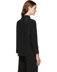 Marc Jacobs Black Silk Tie Shirt