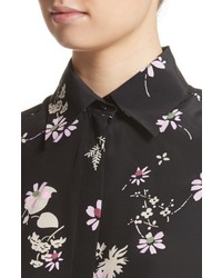 Valentino Flowers Fall Silk Shirt
