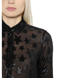Saint Laurent Silk Fil Coup Transparent Shirt Wstars